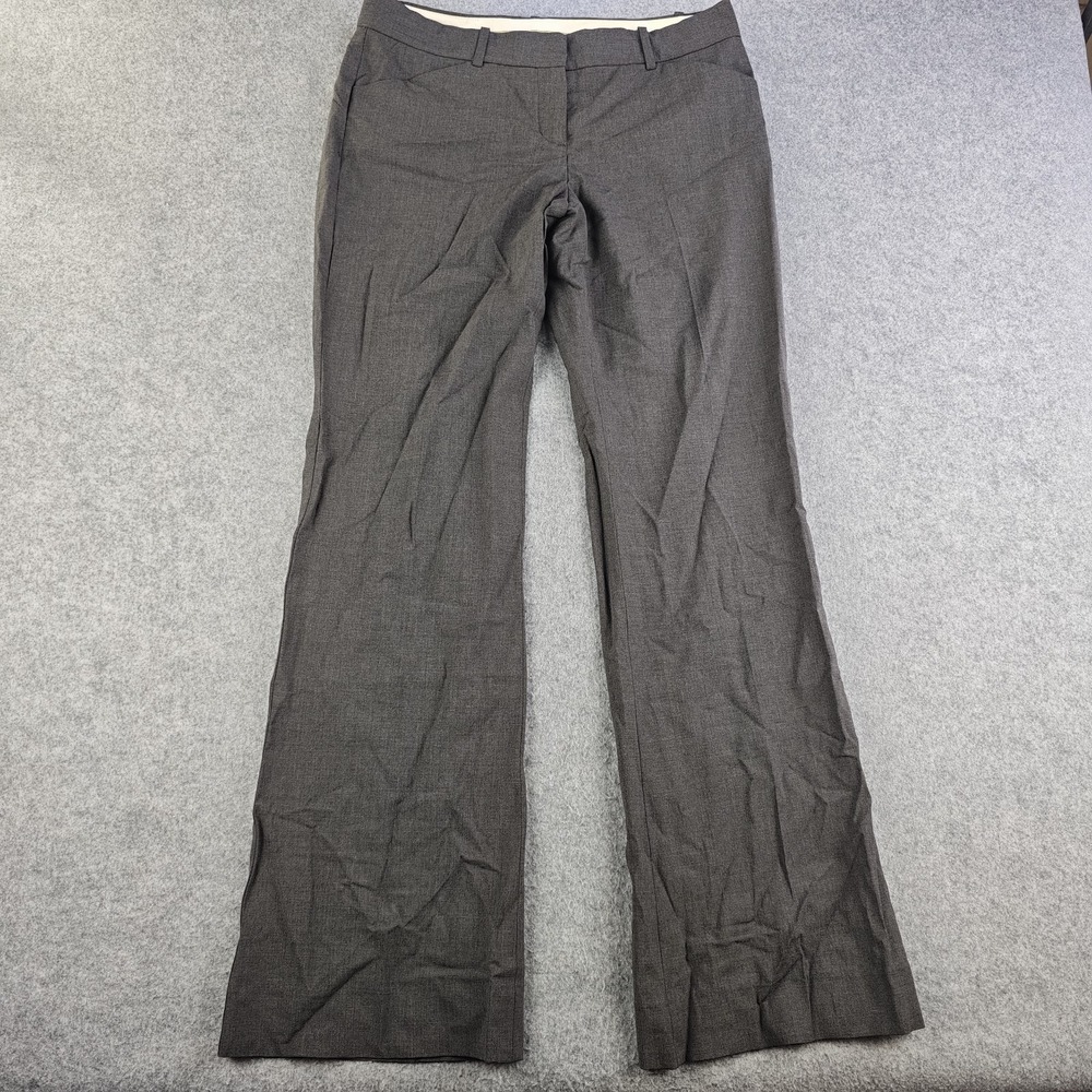 Theory Dress Pants Women's 8 Gray Bootcut Wool Stretch Made In USA Trouser